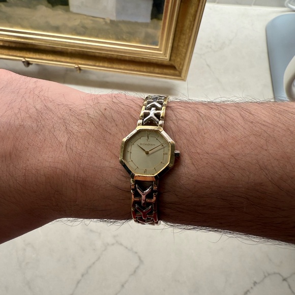 Vintage YSL Yves Saint Laurent Watch Women’s Quartz Two Tone - Picture 5 of 10